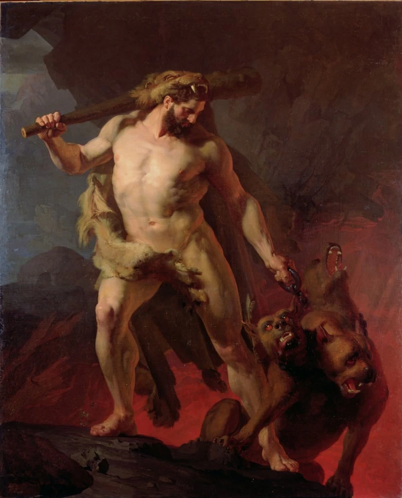 Ercole rimuove Cerbero dalle porte dell'inferno, 1855 - Art Museum of Estonia, Tallinn